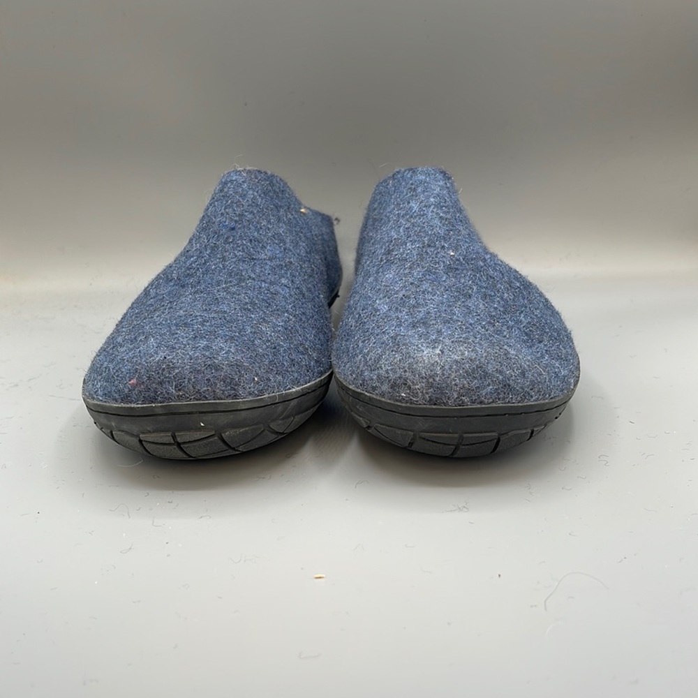 Men's Blue Felt Slip-On Rain & Snow Clog